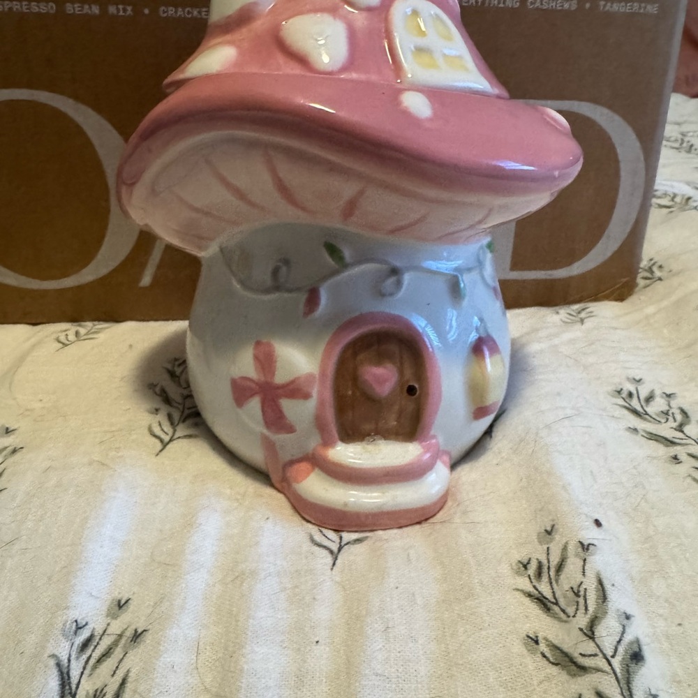 Pink and White Mushroom House Decor